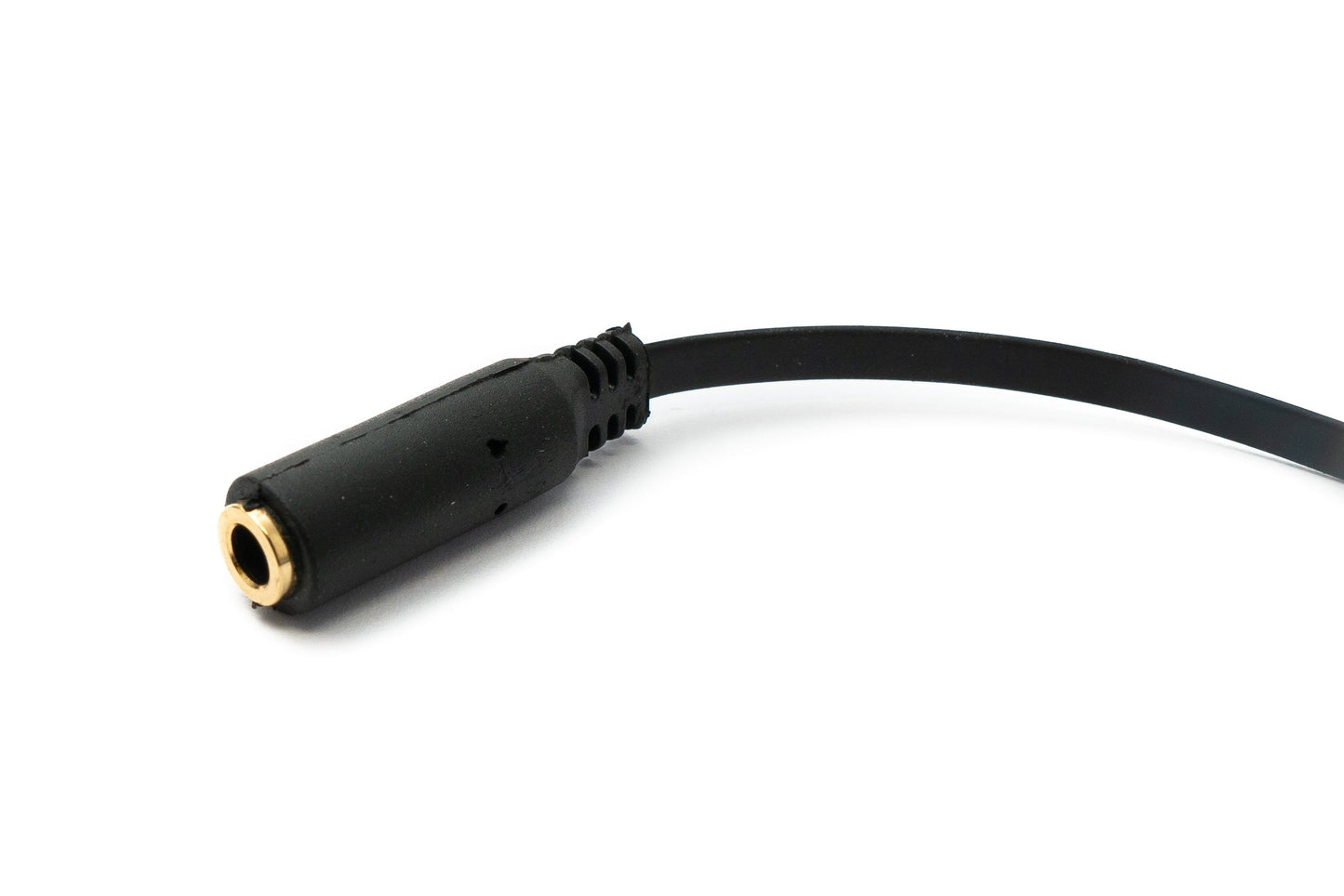 SYSTEM-S Audio Cable 15 cm Stereo AUX Jack 3.5 mm Male to Female Flat in Black