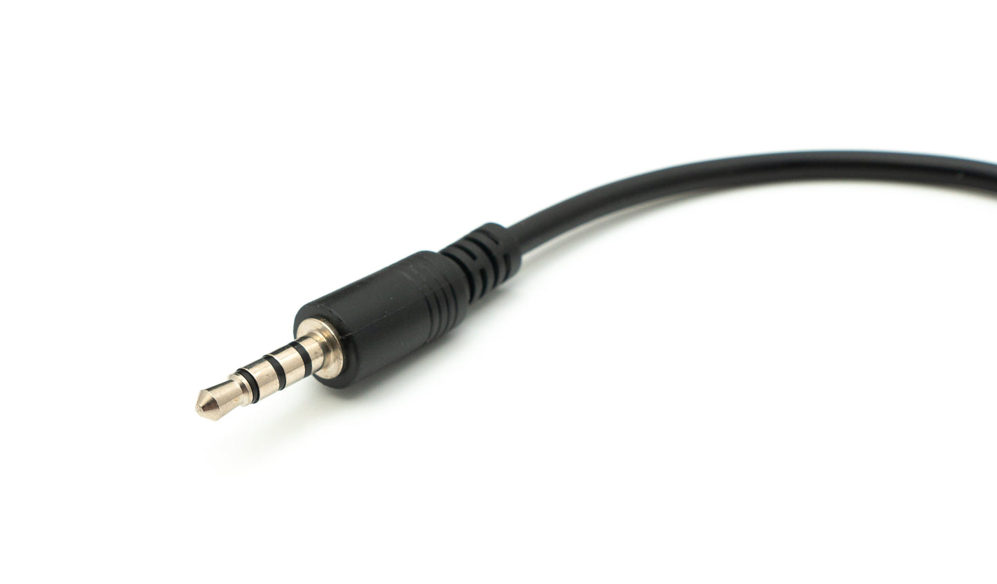 SYSTEM-S Audio USB Kabel 20 cm 3,5 mm Klinke Stecker zu 2.0 Typ A Buchse AUX in Schwarz