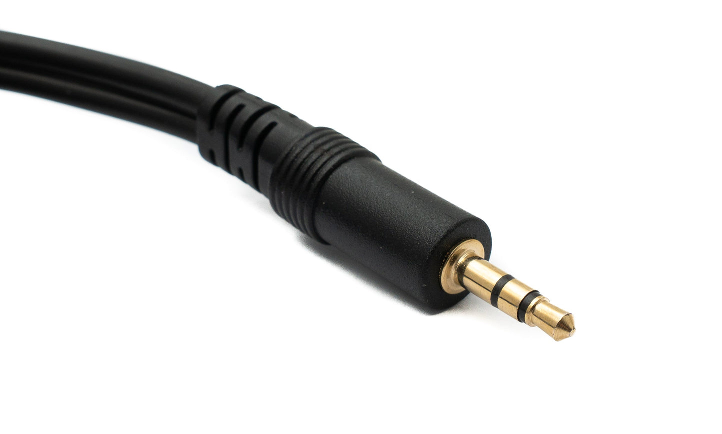 SYSTEM-S Audio Y Kabel 150cm 6,35 mm Stereo AUX Klinke Stecker & Stecker zu 3,5 mm Stecker