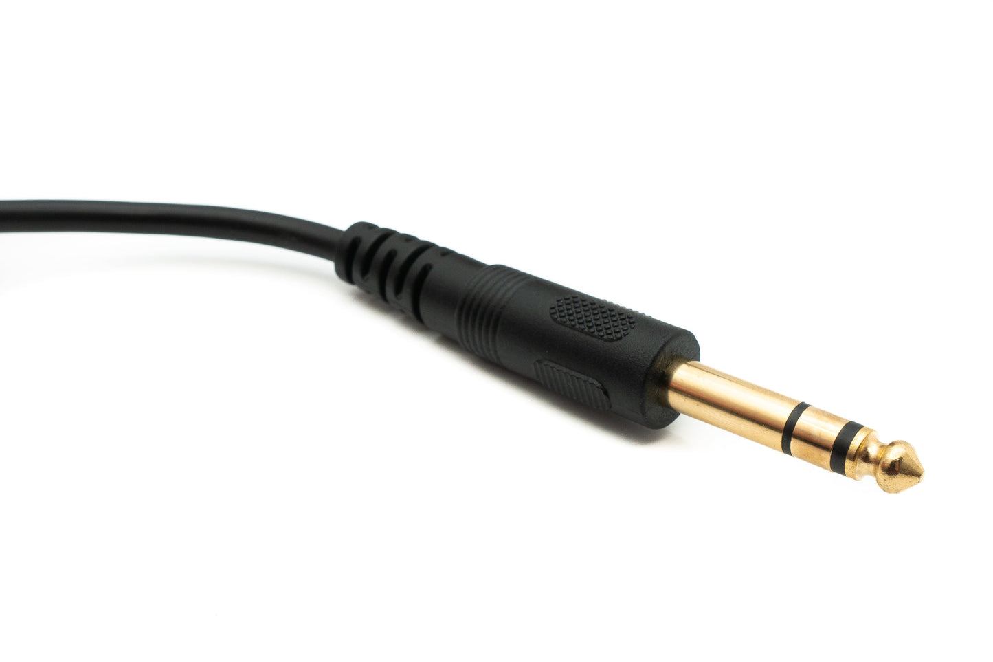 SYSTEM-S Audio Kabel 150 cm Stereo AUX Klinke 6,35 mm Stecker zu Stecker Winkel Schwarz