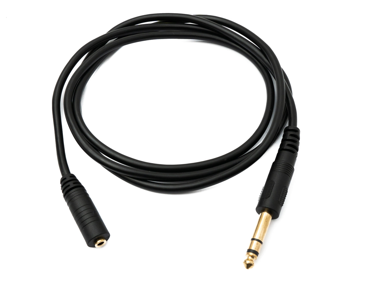 SYSTEM-S Audio Kabel 150 cm Stereo AUX Klinke 6,35 mm Stecker zu 3,5 mm Buchse Schwarz