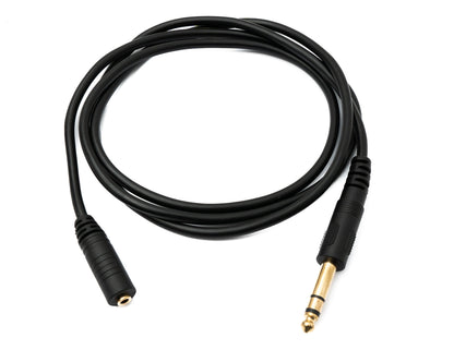 SYSTEM-S Audio Kabel 150 cm Stereo AUX Klinke 6,35 mm Stecker zu 3,5 mm Buchse Schwarz