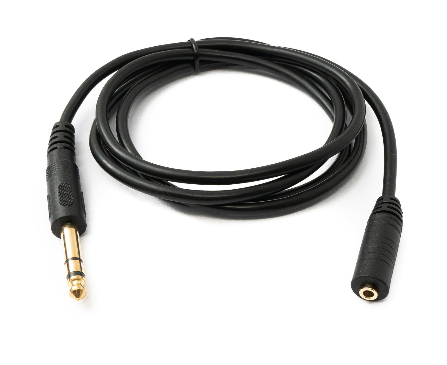 SYSTEM-S Audio Kabel 150 cm Stereo AUX Klinke 6,35 mm Stecker zu 3,5 mm Buchse Schwarz