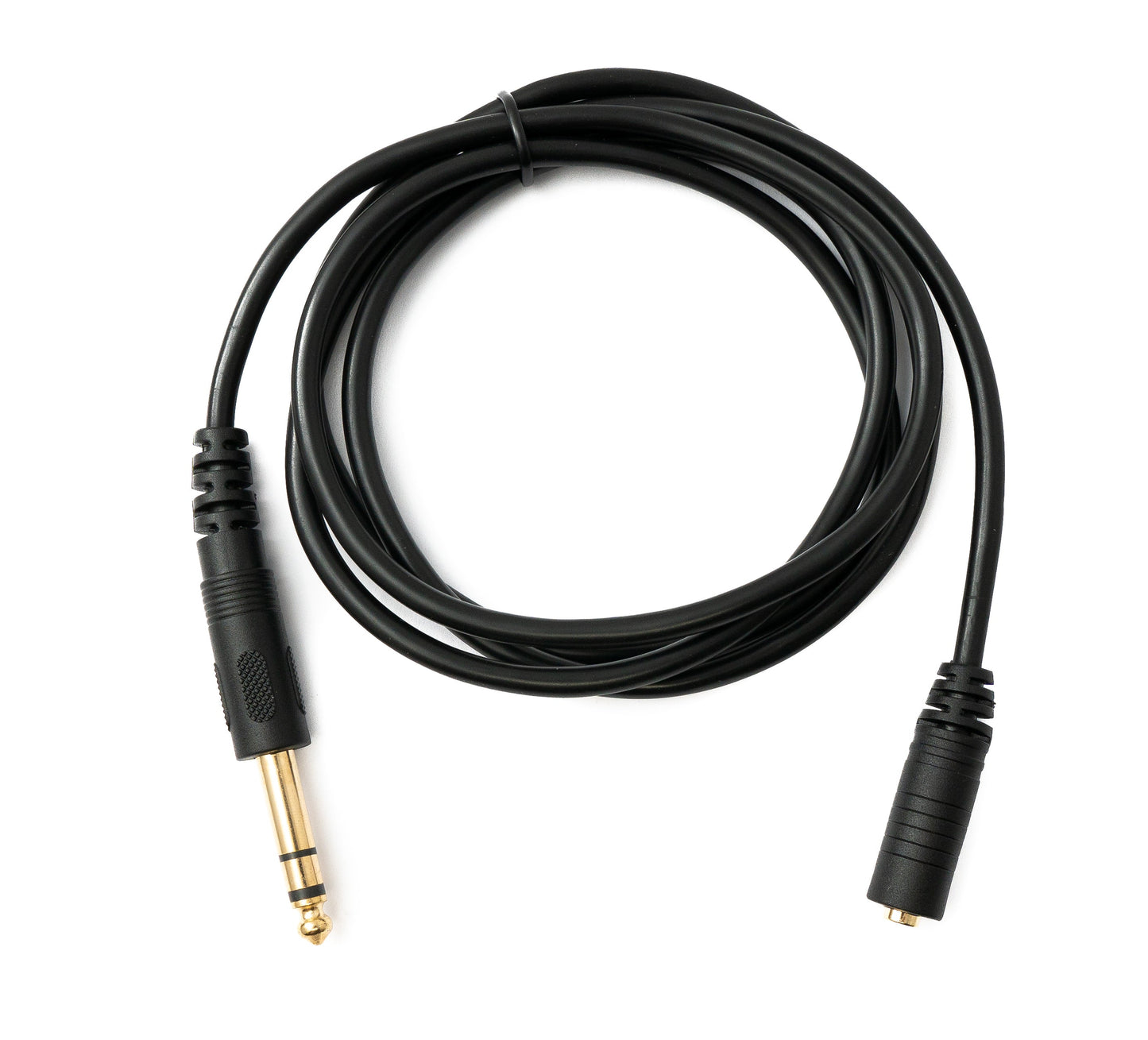 SYSTEM-S Audio Kabel 150 cm Stereo AUX Klinke 6,35 mm Stecker zu 3,5 mm Buchse Schwarz
