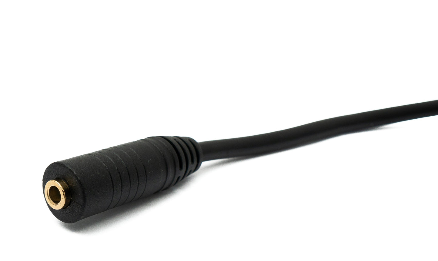 SYSTEM-S Audio Kabel 150 cm Stereo AUX Klinke 6,35 mm Stecker zu 3,5 mm Buchse Schwarz