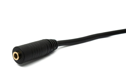 SYSTEM-S Audio Kabel 150 cm Stereo AUX Klinke 6,35 mm Stecker zu 3,5 mm Buchse Schwarz