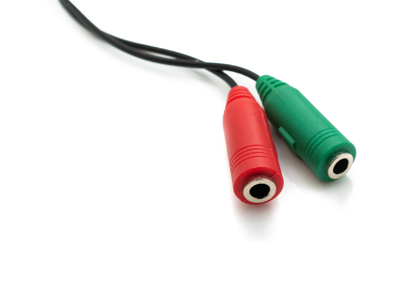 SYSTEM-S Audio Y Kabel 20 cm Stereo AUX Klinke 3,5mm Stecker zu 2x Buchse Adapter Schwarz