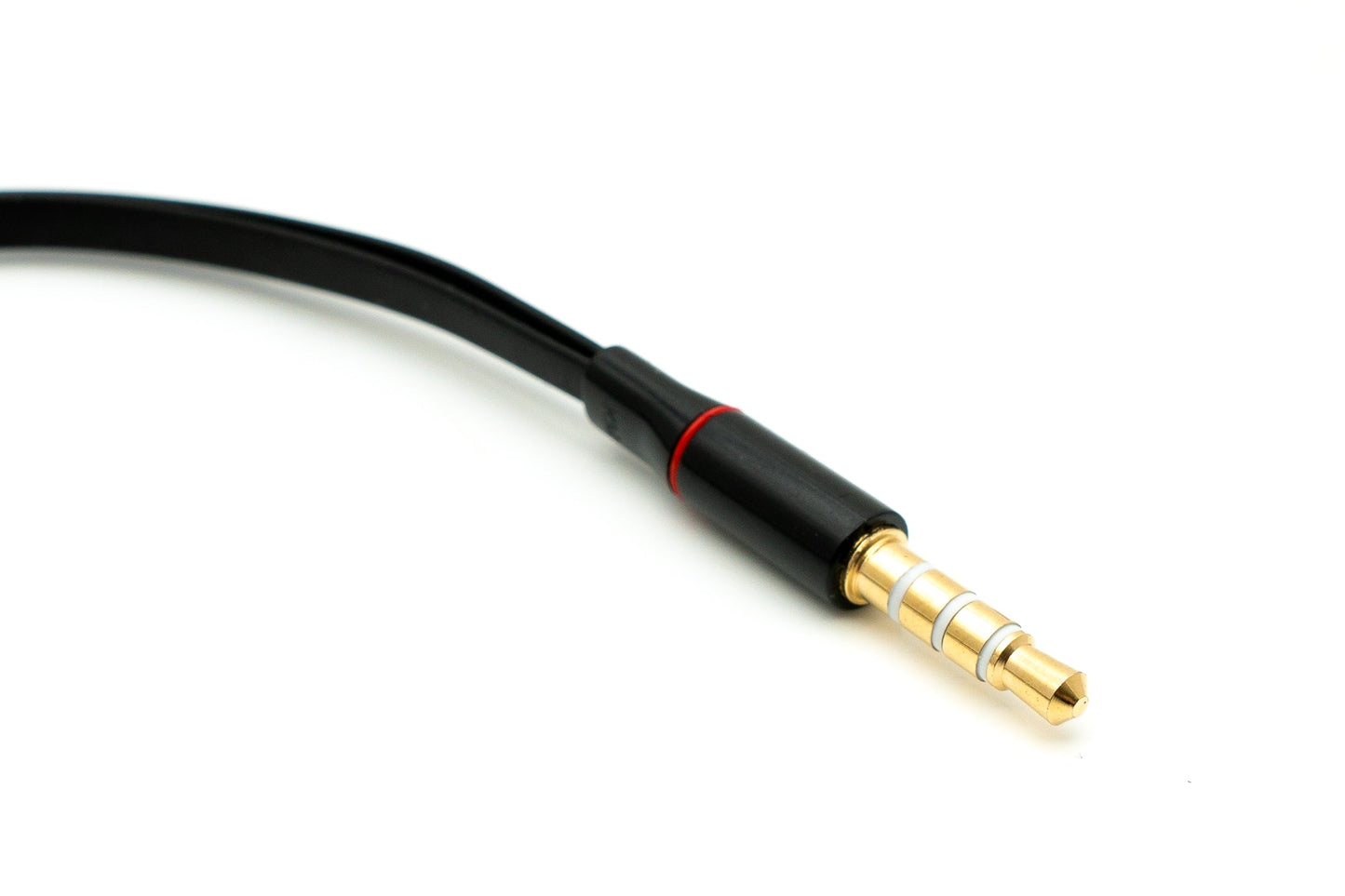 SYSTEM-S Audio Y Cable 20 cm Stereo AUX Jack 3.5 mm Male to 2x Female Flat Black