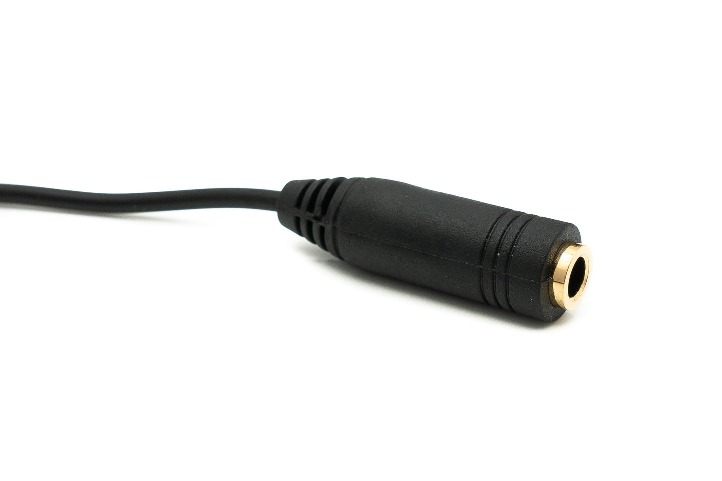 SYSTEM-S Audio Kabel 15 cm Stereo AUX Klinke 3,5 mm Stecker zu Buchse in Schwarz