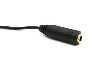 SYSTEM-S Audio Kabel 15 cm Stereo AUX Klinke 3,5 mm Stecker zu Buchse in Schwarz
