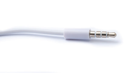 SYSTEM-S Audio Kabel 100 cm Stereo AUX Klinke 3,5 mm Stecker zu Stecker in Weiß