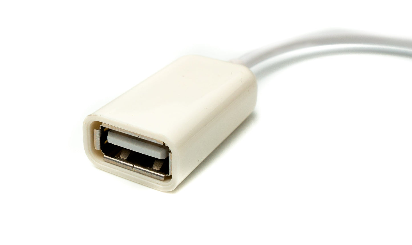 SYSTEM-S Audio USB Kabel 15 cm 3,5 mm Klinke Stecker zu 2.0 Typ A Buchse AUX in Weiß