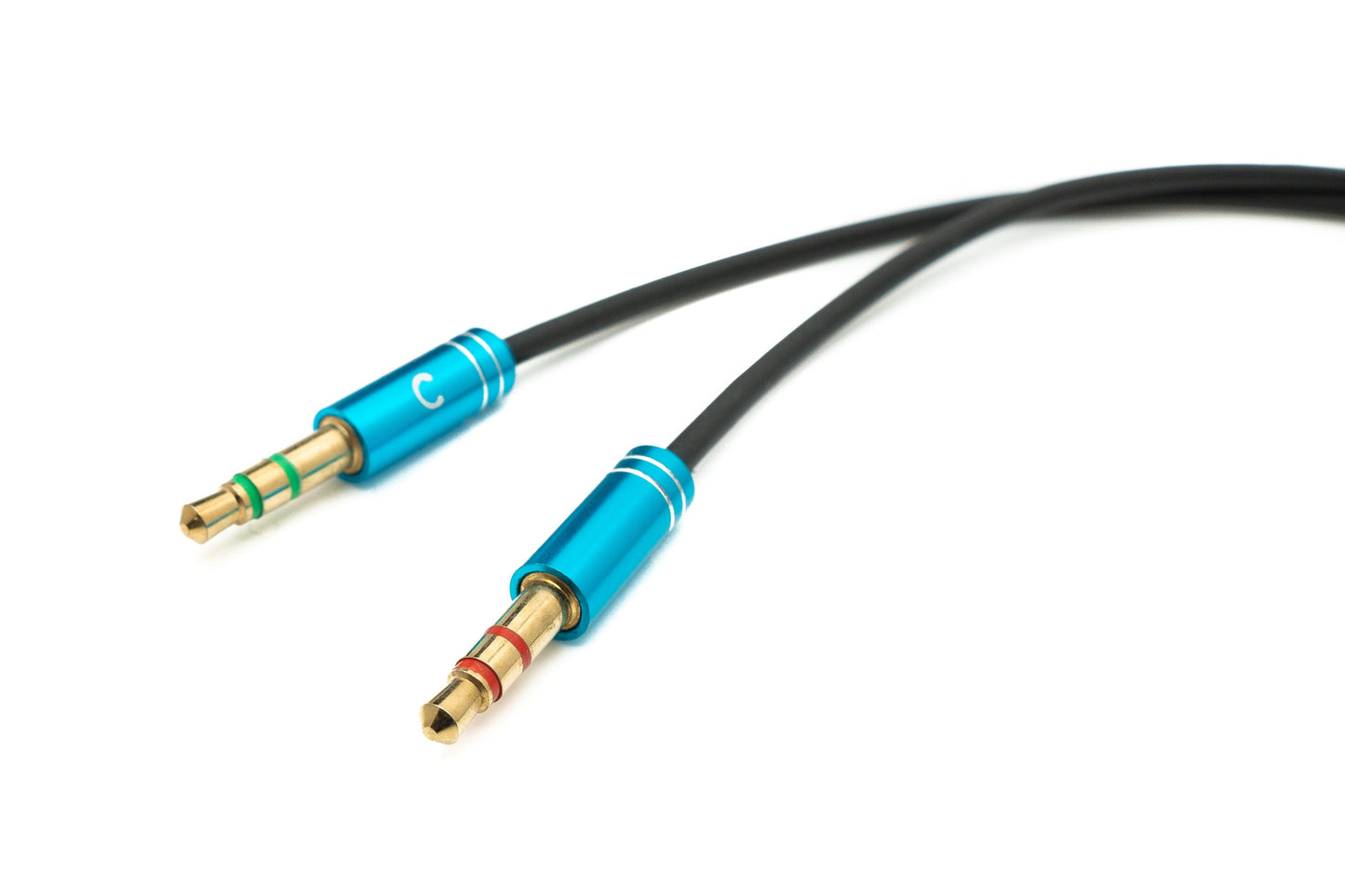 SYSTEM-S Audio Y Cable 30 cm Stereo AUX Jack 3.5mm Female to 2x Male Black