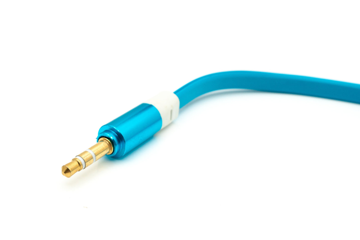 SYSTEM-S Audio Y Kabel 20 cm Stereo AUX Klinke 3,5 mm Stecker zu 2x Buchse flach in Blau