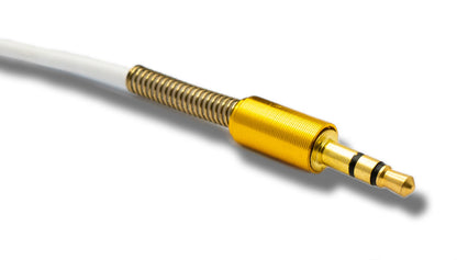 SYSTEM-S Audio Kabel 100cm Stereo AUX Klinke 3,5 mm Stecker zu Stecker Winkel Knickschutz