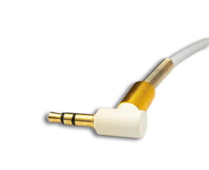 SYSTEM-S Audio Kabel 100cm Stereo AUX Klinke 3,5 mm Stecker zu Stecker Winkel Knickschutz