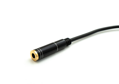 SYSTEM-S Audio Kabel 20 cm Stereo AUX Klinke 3,5 mm Buchse zu Buchse in Schwarz