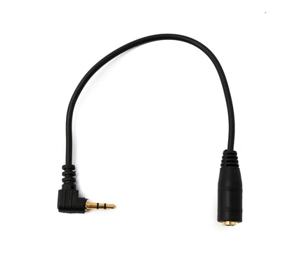 SYSTEM-S Audio Kabel 15 cm Stereo AUX Klinke 2,5mm Stecker zu 3,5mm Buchse Winkel Schwarz