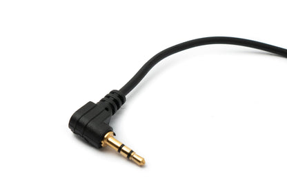 SYSTEM-S Audio Kabel 15 cm Stereo AUX Klinke 2,5mm Stecker zu 3,5mm Buchse Winkel Schwarz