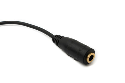 SYSTEM-S Audio Kabel 15 cm Stereo AUX Klinke 2,5mm Stecker zu 3,5mm Buchse Winkel Schwarz