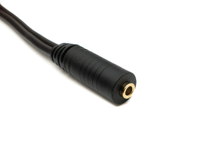 SYSTEM-S Audio Y Kabel 150 cm Stereo AUX Klinke 6,35mm Stecker & Stecker zu 3,5 mm Buchse
