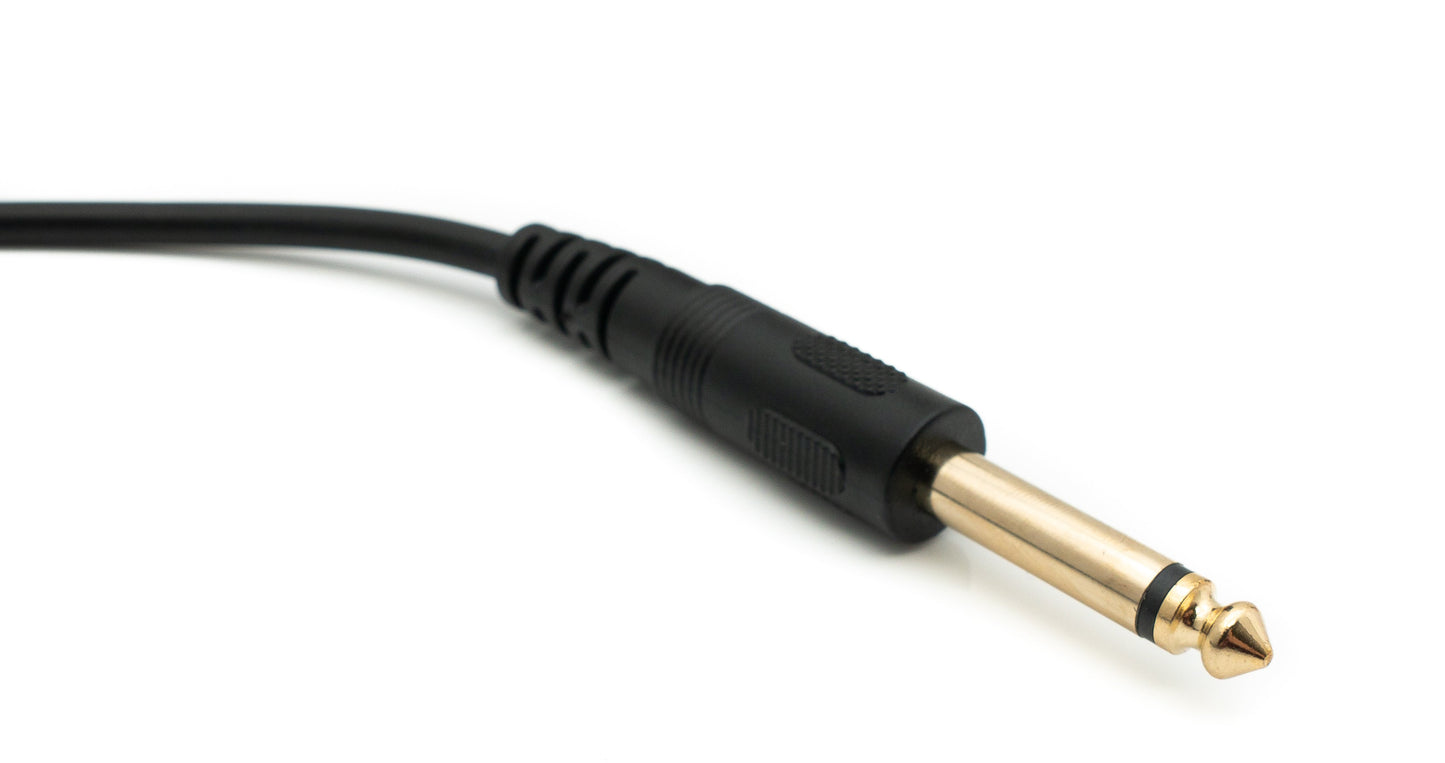 SYSTEM-S Audio Cable 150 cm Stereo AUX Jack 6.35 mm Male to Male in Black