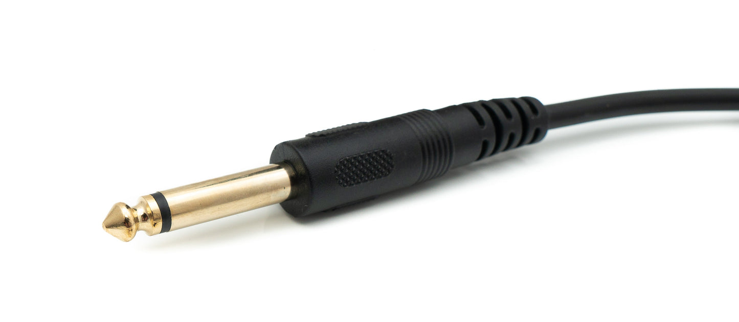 SYSTEM-S Audio Cable 150 cm Stereo AUX Jack 6.35 mm Male to Male in Black