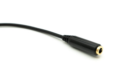 SYSTEM-S Audio Kabel 25 cm Stereo AUX Klinke 3,5 mm Stecker zu Buchse in Schwarz