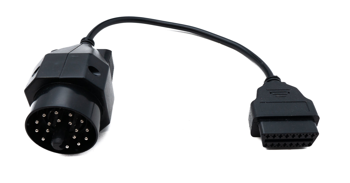 SYSTEM-S OBD Kabel 35 cm OBD 2 Buchse für BMW 20pin in Schwarz für Auto Diagnose