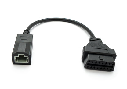 SYSTEM-S OBD cable 30 cm OBD 2 socket for Honda 3-pin in black for car diagnostics