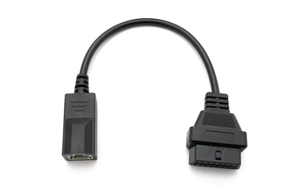 SYSTEM-S OBD cable 30 cm OBD 2 socket for Honda 3-pin in black for car diagnostics