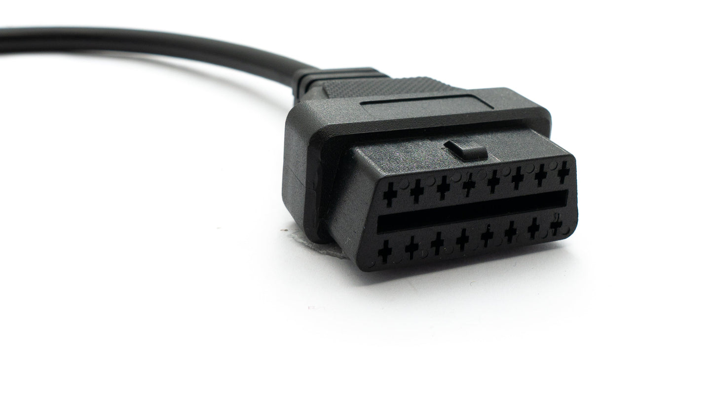 SYSTEM-S OBD cable 30 cm OBD 2 socket for Honda 3-pin in black for car diagnostics
