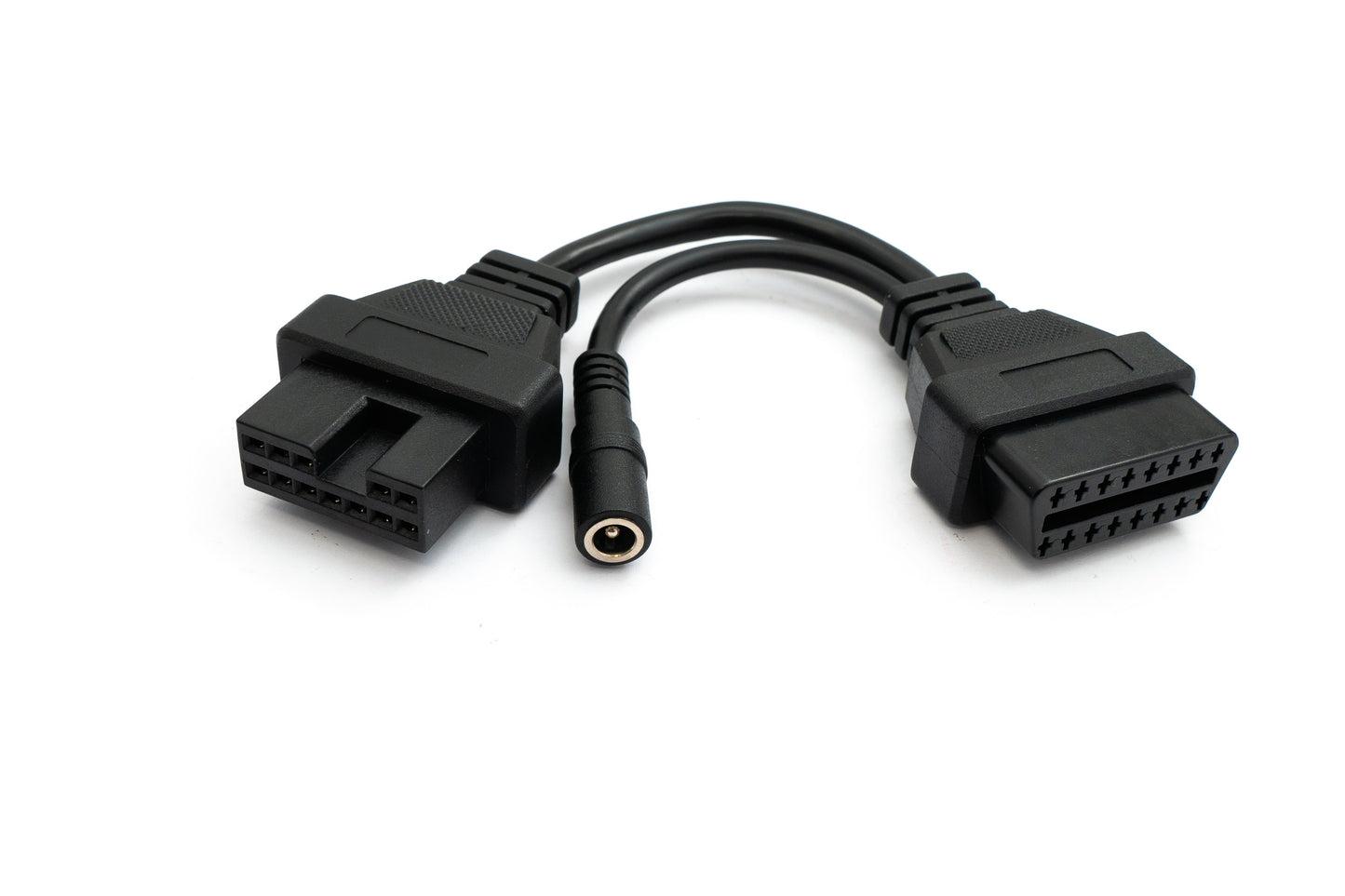 SYSTEM-S OBD Kabel 20 cm OBD 2 Buchse für Mitsubishi 12pin in Schwarz für Auto Diagnose