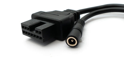 SYSTEM-S OBD Kabel 20 cm OBD 2 Buchse für Mitsubishi 12pin in Schwarz für Auto Diagnose