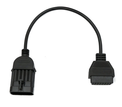 SYSTEM-S OBD Kabel 30 cm OBD 2 Buchse für Opel 10pin in Schwarz für Auto Diagnose