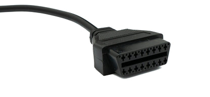 SYSTEM-S OBD Kabel 30 cm OBD 2 Buchse für Opel 10pin in Schwarz für Auto Diagnose