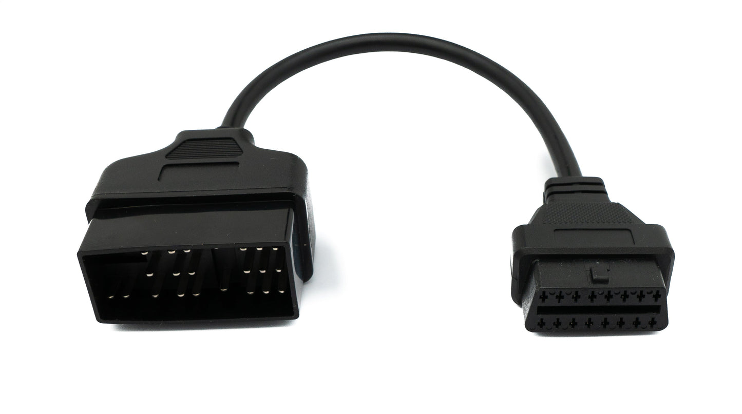 SYSTEM-S OBD cable 20 cm OBD 2 socket for Toyota 22-pin in black adapter car diagnostic