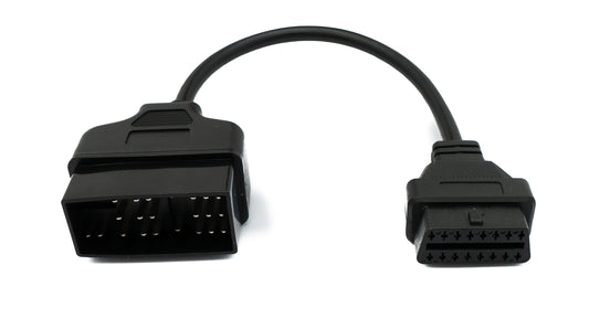 SYSTEM-S OBD cable 20 cm OBD 2 socket for Toyota 22-pin in black adapter car diagnostic