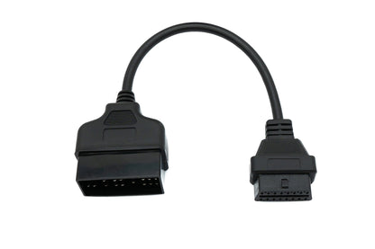 SYSTEM-S OBD cable 20 cm OBD 2 socket for Toyota 22-pin in black adapter car diagnostic