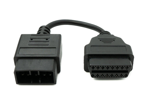SYSTEM-S OBD Kabel 10 cm OBD 2 Buchse für Subaru 9pin in Schwarz für Auto Diagnose