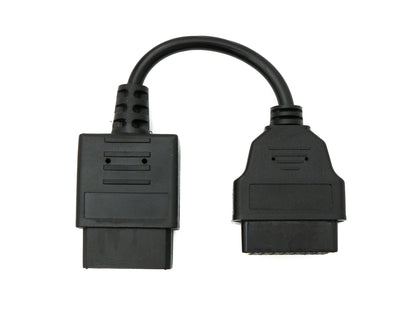 SYSTEM-S OBD Kabel 10 cm OBD 2 Buchse für Subaru 9pin in Schwarz für Auto Diagnose