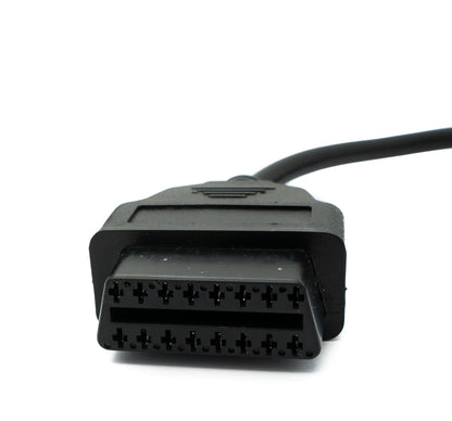 SYSTEM-S OBD Kabel 10 cm OBD 2 Buchse für Subaru 9pin in Schwarz für Auto Diagnose