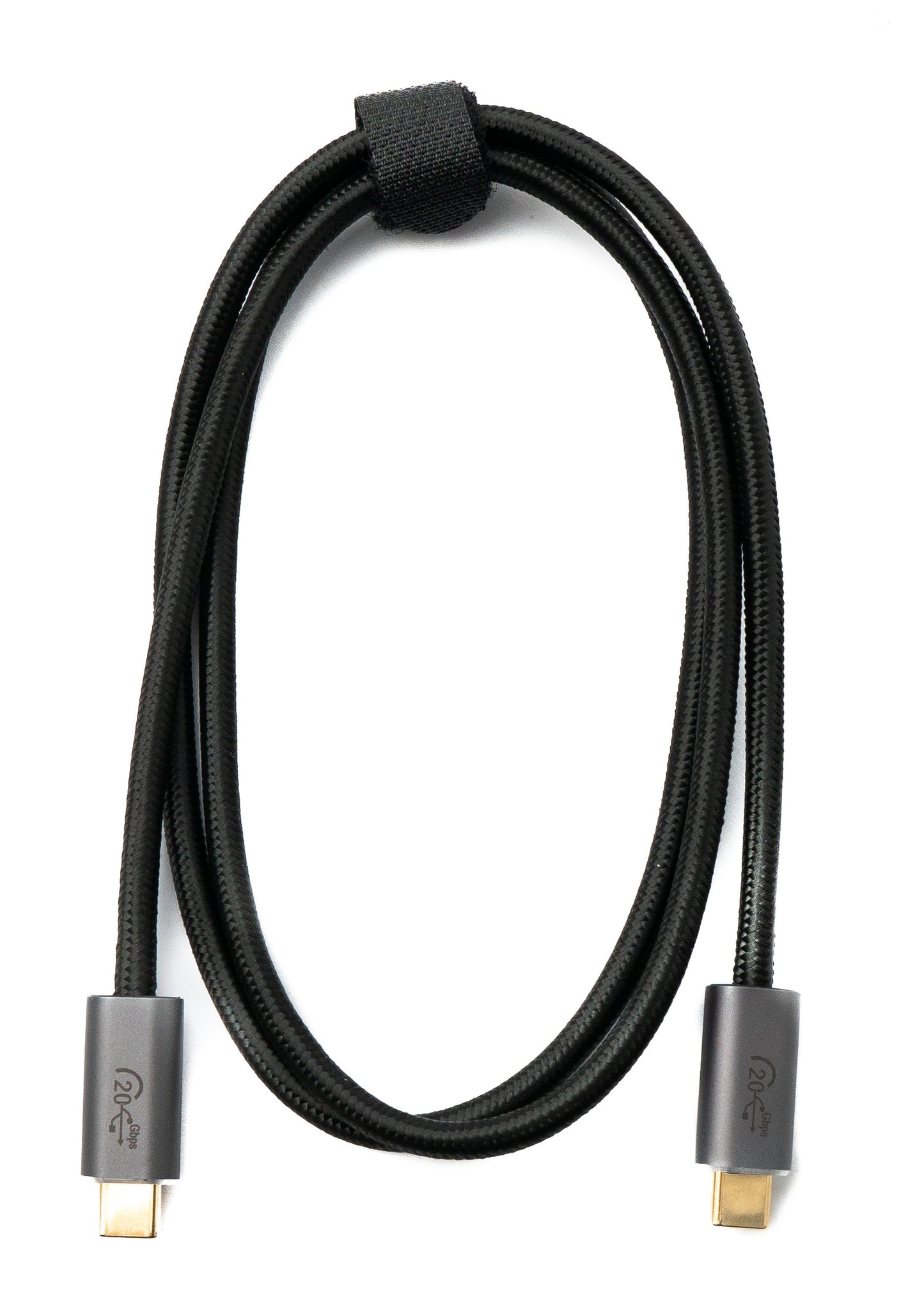 SYSTEM-S USB 3.2 Gen 2 Kabel 100 cm Typ C Stecker zu Stecker geflochten Schwarz