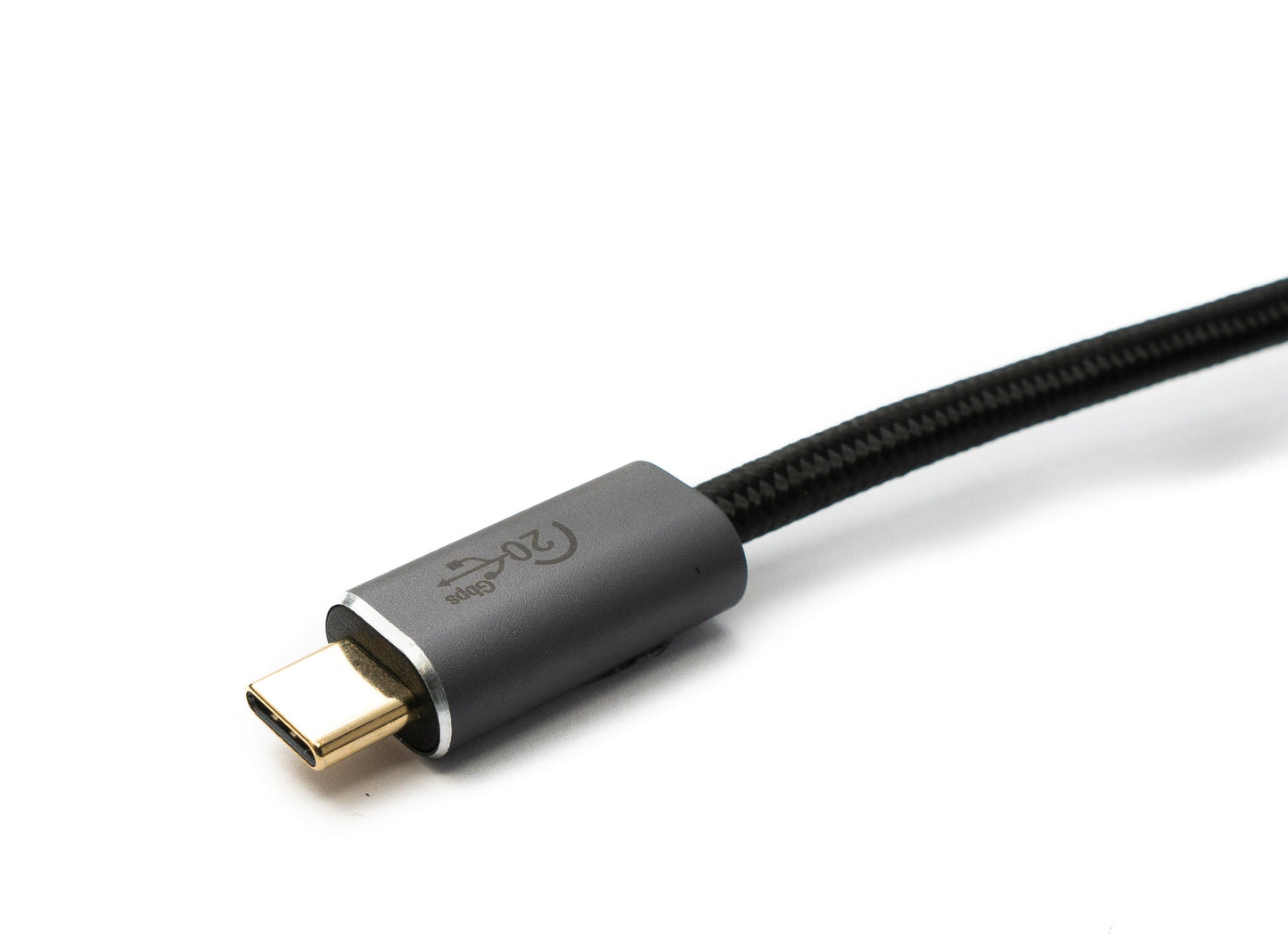 SYSTEM-S USB 3.2 Gen 2 Kabel 100 cm Typ C Stecker zu Stecker geflochten Schwarz