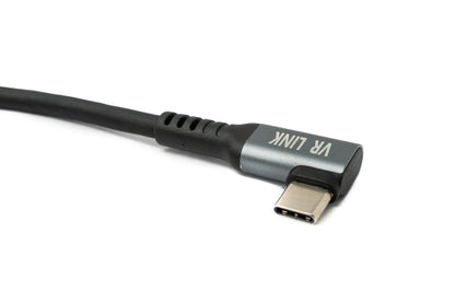 SYSTEM-S USB 3.2 Gen 1 Kabel 5 m Typ C Stecker zu Stecker Winkel in Schwarz