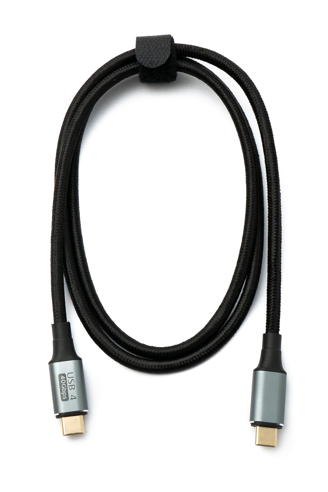 SYSTEM-S USB4 USB Kabel 100 cm Typ C Stecker zu Stecker 40 Gbit/s USB 4.0 geflochten Schwarz