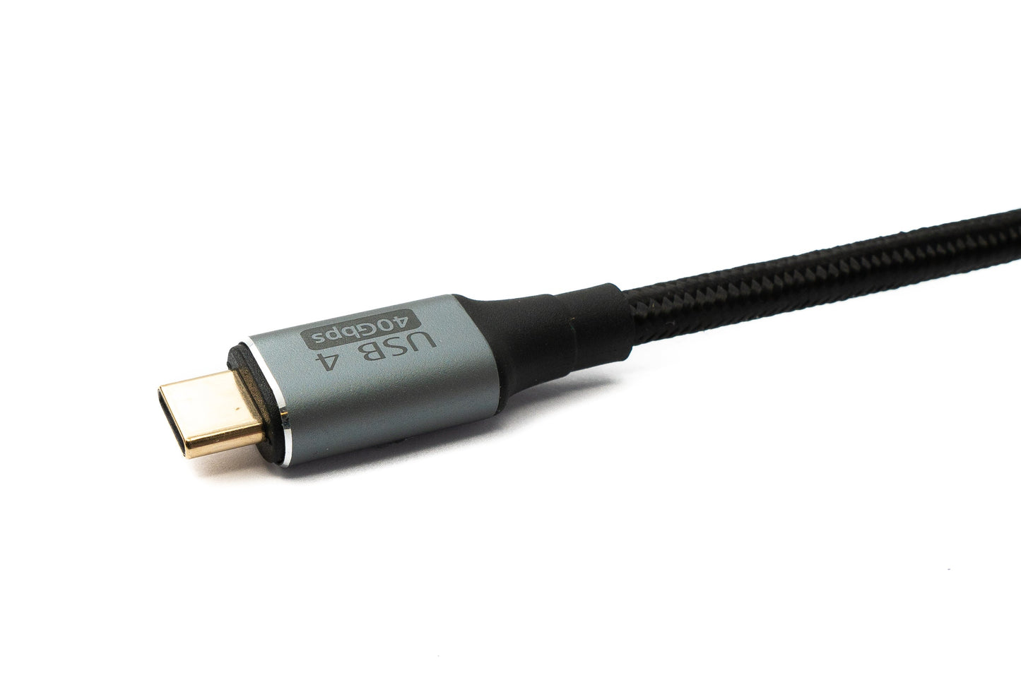 SYSTEM-S USB4 USB Kabel 100 cm Typ C Stecker zu Stecker 40 Gbit/s USB 4.0 geflochten Schwarz