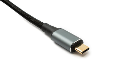 SYSTEM-S USB4 USB Kabel 100 cm Typ C Stecker zu Stecker 40 Gbit/s USB 4.0 geflochten Schwarz