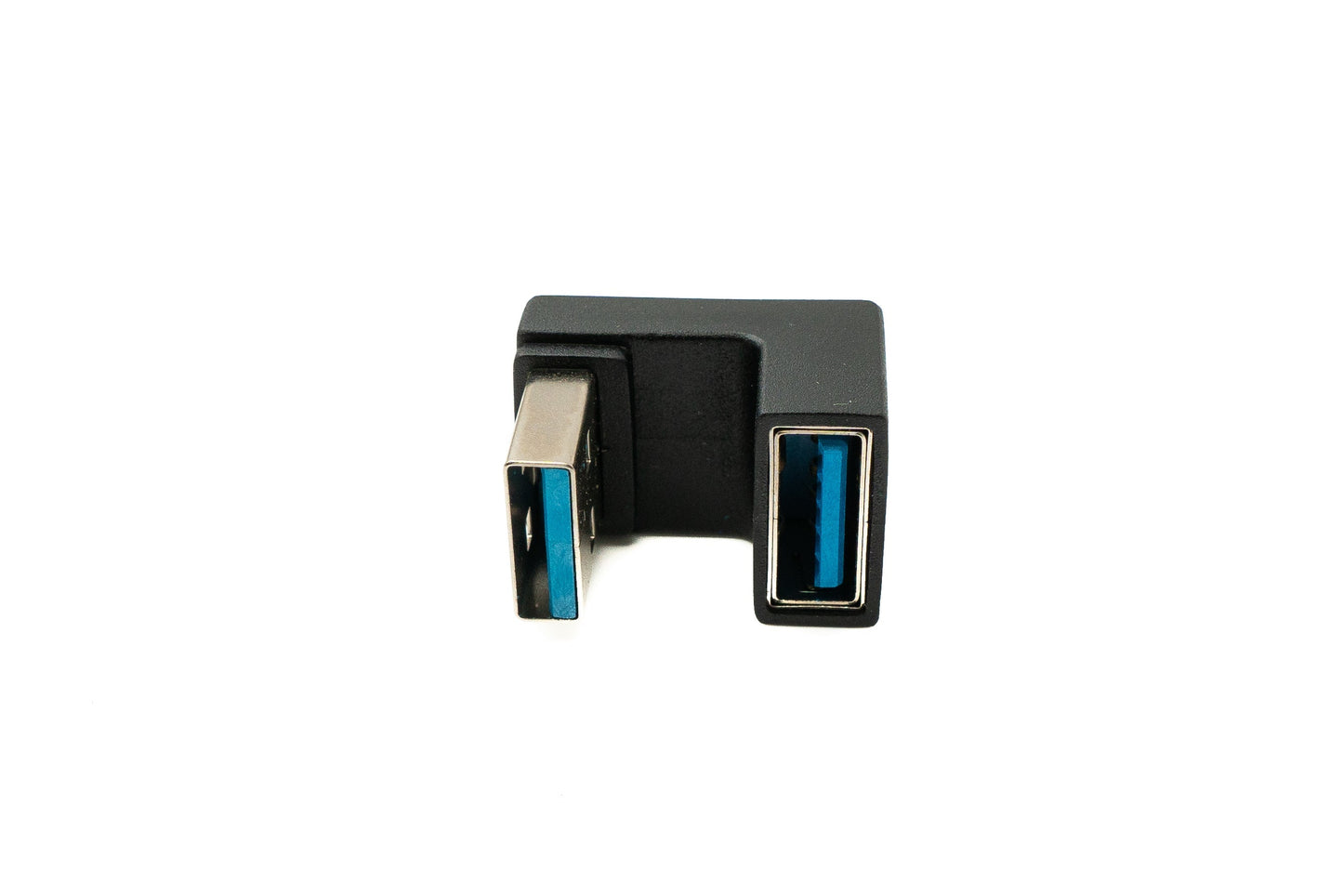 SYSTEM-S USB 3.0 Gen 2 U Turn 180° Adapter Type A Female to Male Cable in Black 