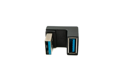 SYSTEM-S USB 3.0 Gen 2 U Turn 180° Adapter Type A Female to Male Cable in Black 
